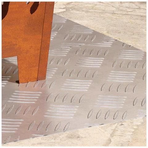 Dischi Quadrati 2 pcs Argento 80 x 40 cm Alluminio - Foto 2