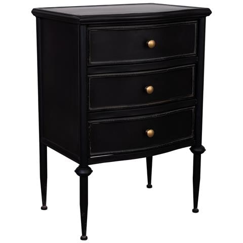 Tavolo Con 3 Cassetti In Metallo Invecchiato Nero 46x36x68 - Foto 1