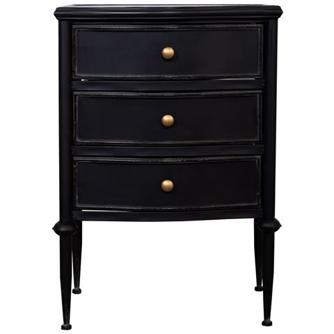 Tavolo Con 3 Cassetti In Metallo Invecchiato Nero 46x36x68 - Foto 2