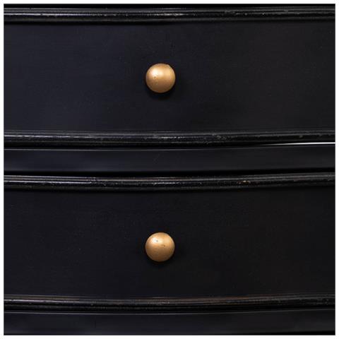 Tavolo Con 3 Cassetti In Metallo Invecchiato Nero 46x36x68 - Foto 7