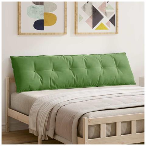 Cuscino per Schiena Verde chiaro 180 x 50 cm Tessuto in Cords - Foto 2