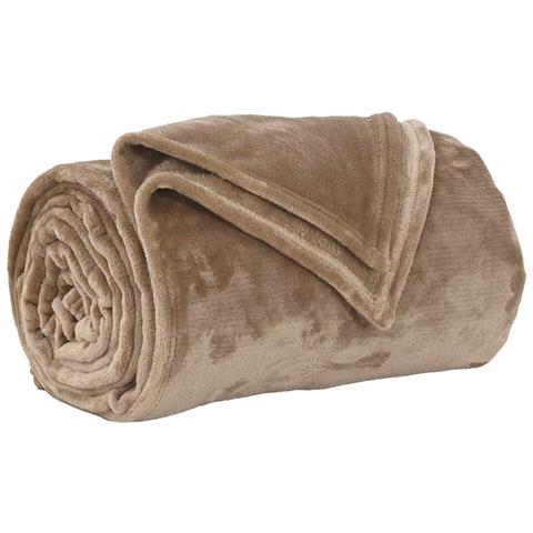 Coperta Cammello 240 x 270 cm Panno - Foto 1