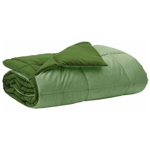 Piumone Completo Annuale Verde 140 x 220 cm Microfibra - Foto 1