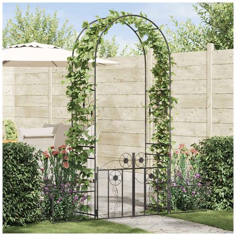 Arco da Giardino con blocco Nero 203 x 50 x 218 cm - Foto 2