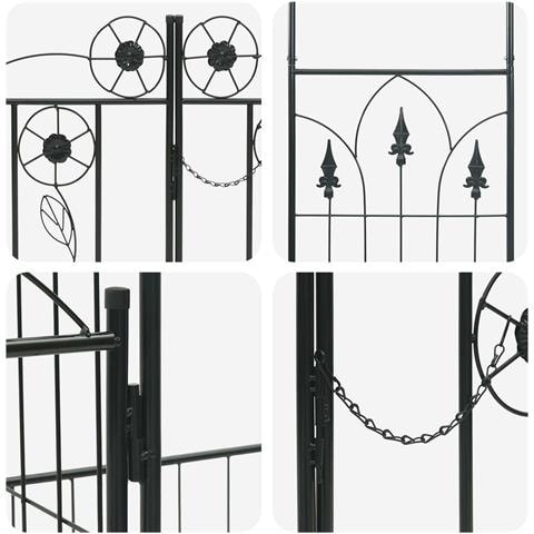 Arco da Giardino con blocco Nero 203 x 50 x 218 cm - Foto 9