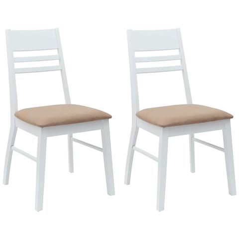Sedie da pranzo 2 pcs Bianco 43 x 54 x 89 cm - Foto 1