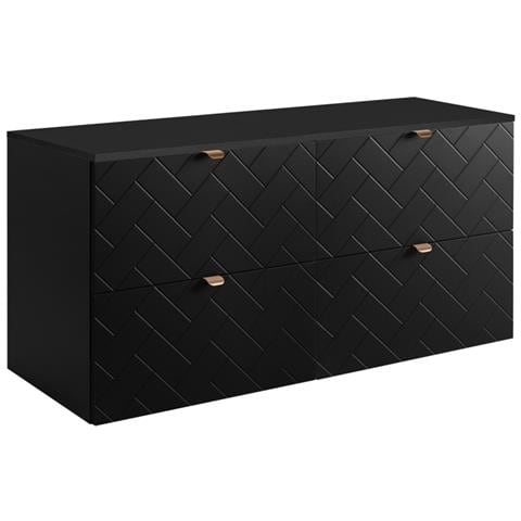 | Mobile sottolavabo 120 cm - Noir Mat - Mobili da bagno - Mobili da bagno - Mobile sottolavabo - Piano di lavoro nero - Foto 1
