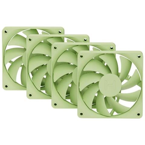 FAN- -FA12-MM-4 sistema di raffreddamento per computer Processore Ventilatore 12 cm Verde 4 pz - Foto 1