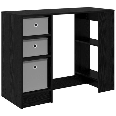 Scrivania Rovere Nero 100 x 40 x 75 cm Legno multistrato - Foto 1