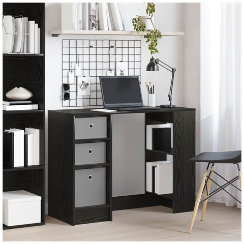Scrivania Rovere Nero 100 x 40 x 75 cm Legno multistrato - Foto 2