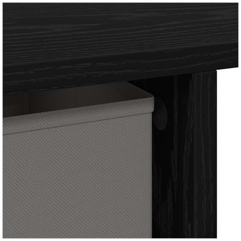 Scrivania Rovere Nero 100 x 40 x 75 cm Legno multistrato - Foto 9