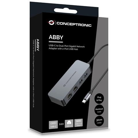 ABBY24G replicatore di porte e docking station per laptop Cablato USB 3.2 Gen 1 (3.1 Gen 1) Type-C Grigio - Foto 2