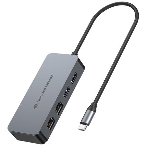 ABBY24G replicatore di porte e docking station per laptop Cablato USB 3.2 Gen 1 (3.1 Gen 1) Type-C Grigio - Foto 1