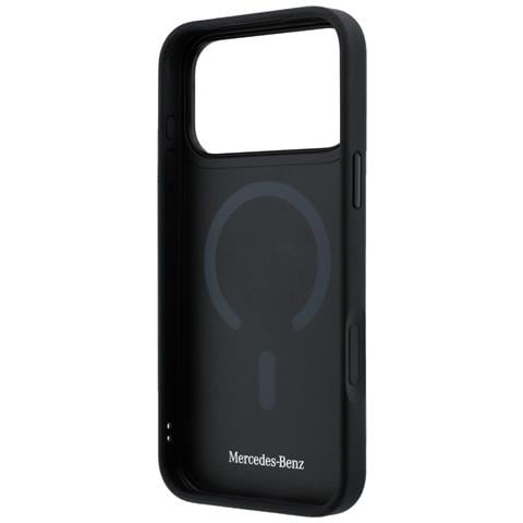 Custodia Nera In Pelle Mercedes-benz Con Linee Incrociate Magsafe Per Iphone 17 Pro Max - Foto 4