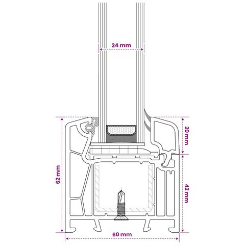 Finestra Cantina RISOR 30 x 45 cm PVC e Vetro - Foto 9