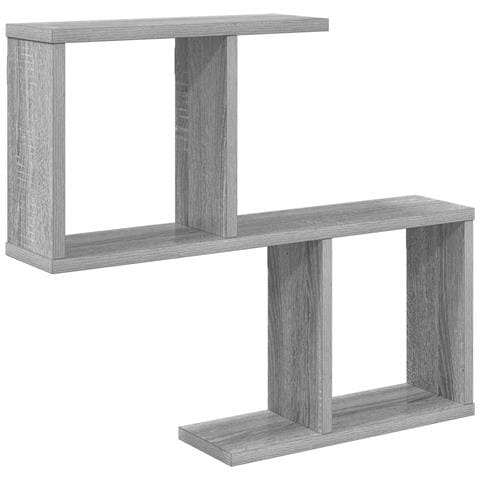 Scaffale da parete Sonoma grigio 60 x 12 x 50,5 cm - Foto 1