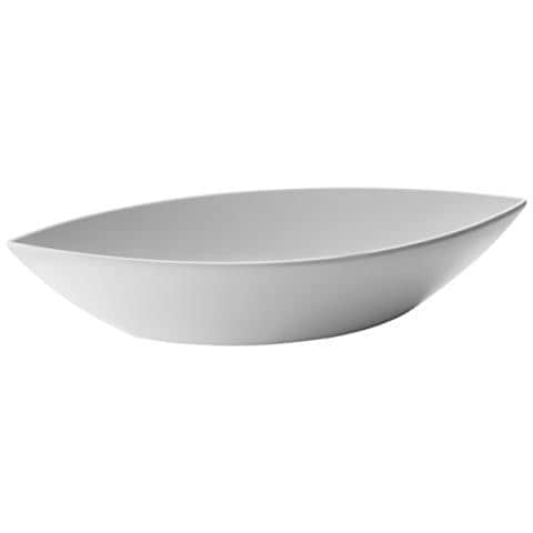 63558 - Piatto da portata ovale classico in melamina 41,5x17x8 cm - Bianco - Foto 1