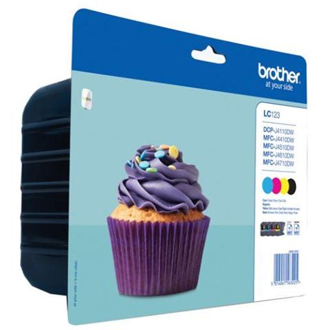 LC123VALBP Kit 4 Colori Nero-Giallo-Magenta-Ciano Capacità 600 Pagine  - Foto 2