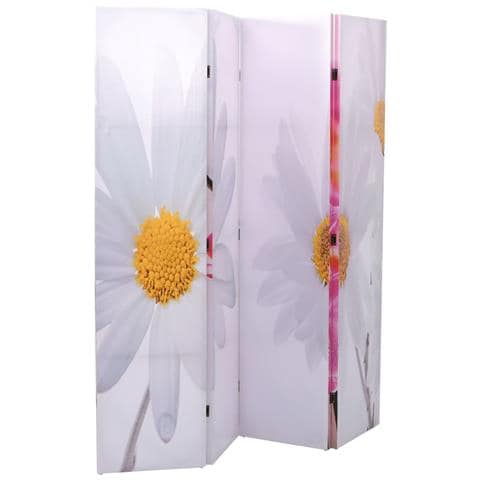Paravento Pieghevole 160x170cm con Stampa Fiore - Foto 1