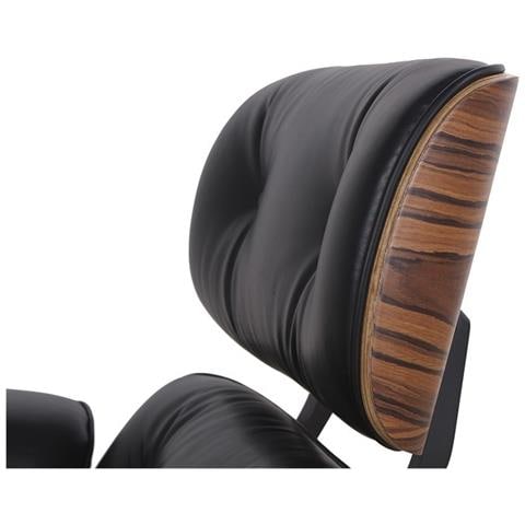 Creastore Poltrona lounge chair ispirazione e Poggiapiedi in Pelle