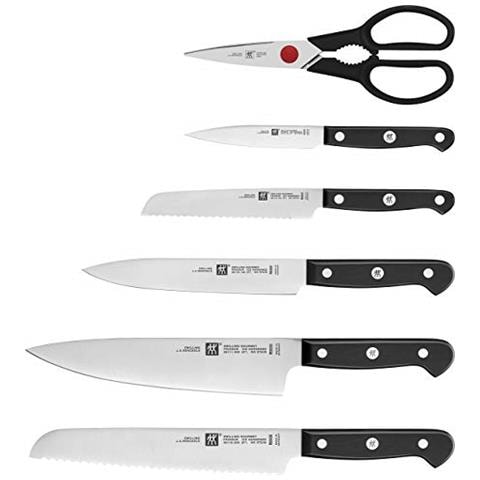 Gourmet 36133-000-0 Set Di Coltelli Con Ceppo, 7 Pezzi, Cenere, 410 X 175 X 200 Mm - Foto 2