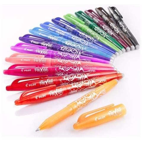 Tasca Di 12 Rollerblade Cancellabili - Frixion Ball - Punta Media - Nero, Blu, Rosso, Verde, Azzurro, Corallo, Inchiostro Shelter - Foto 2