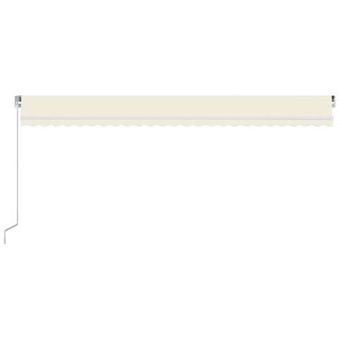 Tenda da Sole Retrattile Manuale con LED 600x350 cm Crema - Foto 6