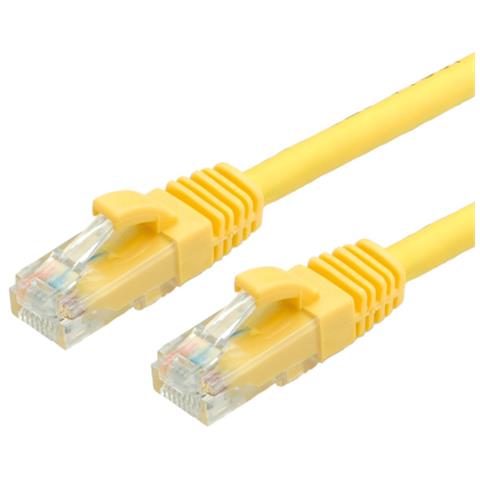 UTP Cable Cat. 6, halogen-free, yellow, 0.5 m, Giallo, 100 Ohm, 0,5 mm (0.0197")  - Foto 1