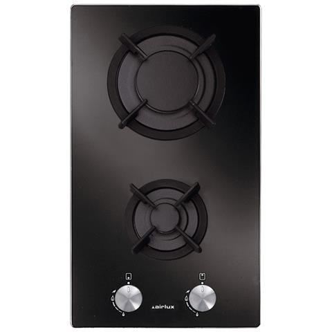 AIRLUX Tavolo Domino Vetro Gas 30cm 400w Nero - Av32hbk