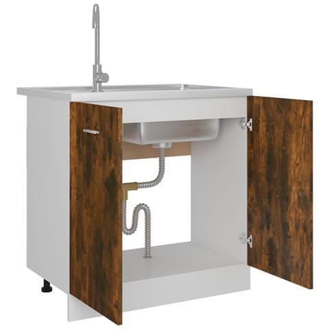 Mobile Sottolavello “Lyon” Rovere Fumo 80x46x81,5 cm - Foto 2