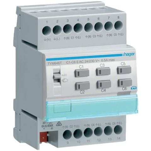 Tym646t Smart-home-aktor Din-schienenmontage Auslser Rollo /jalousie 6 Kanle (tym646t) - Foto 1