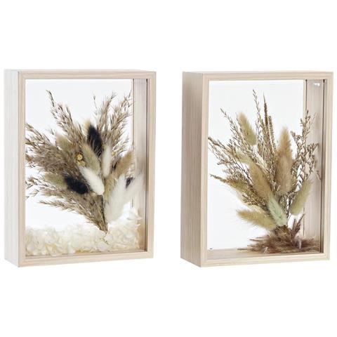 Fiore Decorativo Dkd Home Decor 16 X 6 X 21 Cm Beige Marrone Fiori (2 Unità) - Foto 1