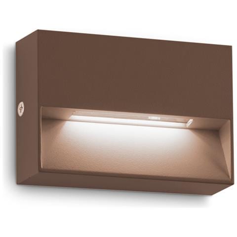 Applique Da Parete Contemporanea Dedra Alluminio Coffee Led 1,5w 3000k Ip65 - Foto 1