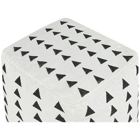 Pouf Tarodi Cotone Bianco Sporco - Foto 2