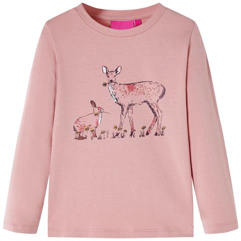 Maglietta Da Bambina A Maniche Lunghe Rosa 128 - Foto 1