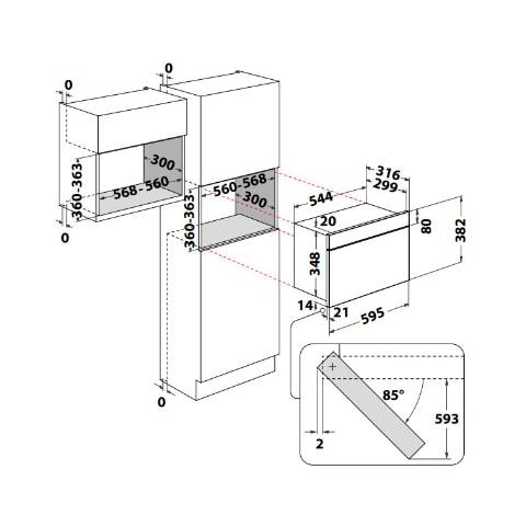 Microonde da Incasso MBNA900X Monofunzione, 22L, 750W, Colore Inox - Foto 4