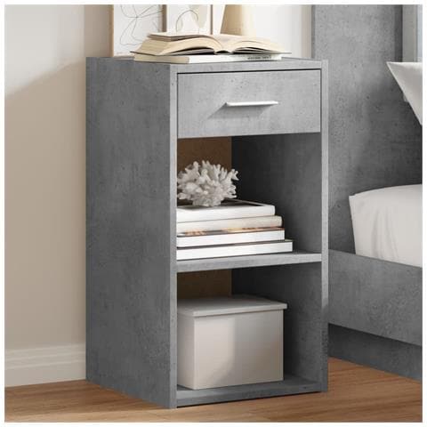 Comodini 2 Pz Grigio Cemento 35x34x65 Cm In Legno Multistrato - Foto 1