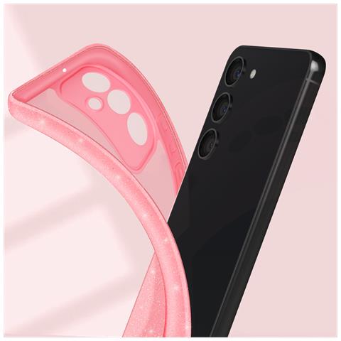 Cover Per Samsung Galaxy S23 Fe Silicone Glitter Fotocamera Protetta - Foto 2