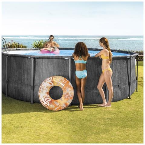 Piscina Rotonda Con Struttura Ø457xh122 Cm Prisma Frame Gw 26742 - Foto 8