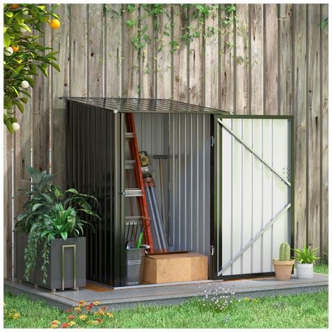Casetta Da Giardino Porta Attrezzi In Lamiera Di Acciaio Con Serratura, 100x103x160cm - Foto 2
