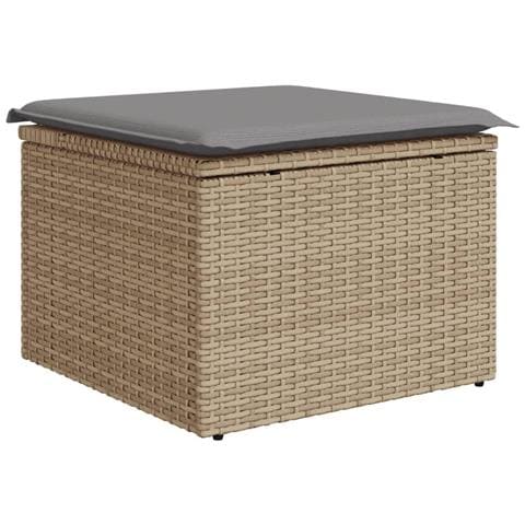 Set Divano da Giardino 6 pz con Cuscini Beige Misto Polyrattan - Foto 9