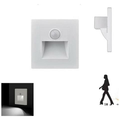 Luce Notturna Scale Armadio Sensore Movimento Pir Led Bianca Freddo 6000k 03176 - Foto 1