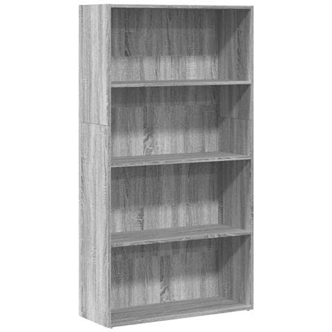 Libreria Grigio Sonoma 80x30x152 Cm In Legno Multistrato - Foto 2