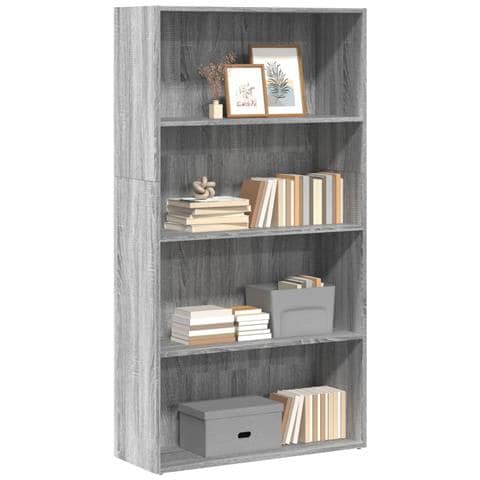 Libreria Grigio Sonoma 80x30x152 Cm In Legno Multistrato - Foto 1