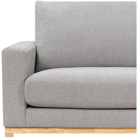 Divano Angolare 4 Posti Siggard Tessuto Grigio Lato Sinistro - Foto 8