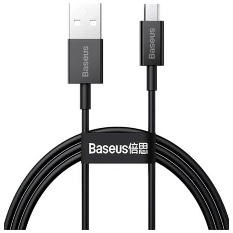 Cavo Di Ricarica E Trasferimento Usb-microusb 2a 1m, Nero - Foto 1