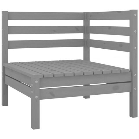 Lusso Casadino -  Set Divani Da Giardino 7 Pz In Legno Massello Di Pino Grigio - Foto 2