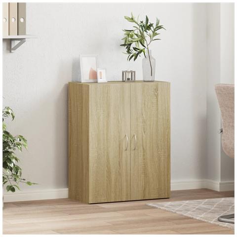 Lusso Casadino -  Schedario Rovere Sonoma 60x32x77,5 Cm In Legno Multistrato - Foto 2