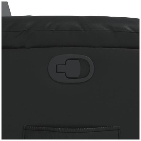 Poltrona Reclinabile Nera in Similpelle - Foto 9