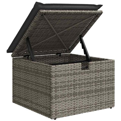 Set Divano da Giardino 6 pz con Cuscini Grigio in Polyrattan - Foto 9